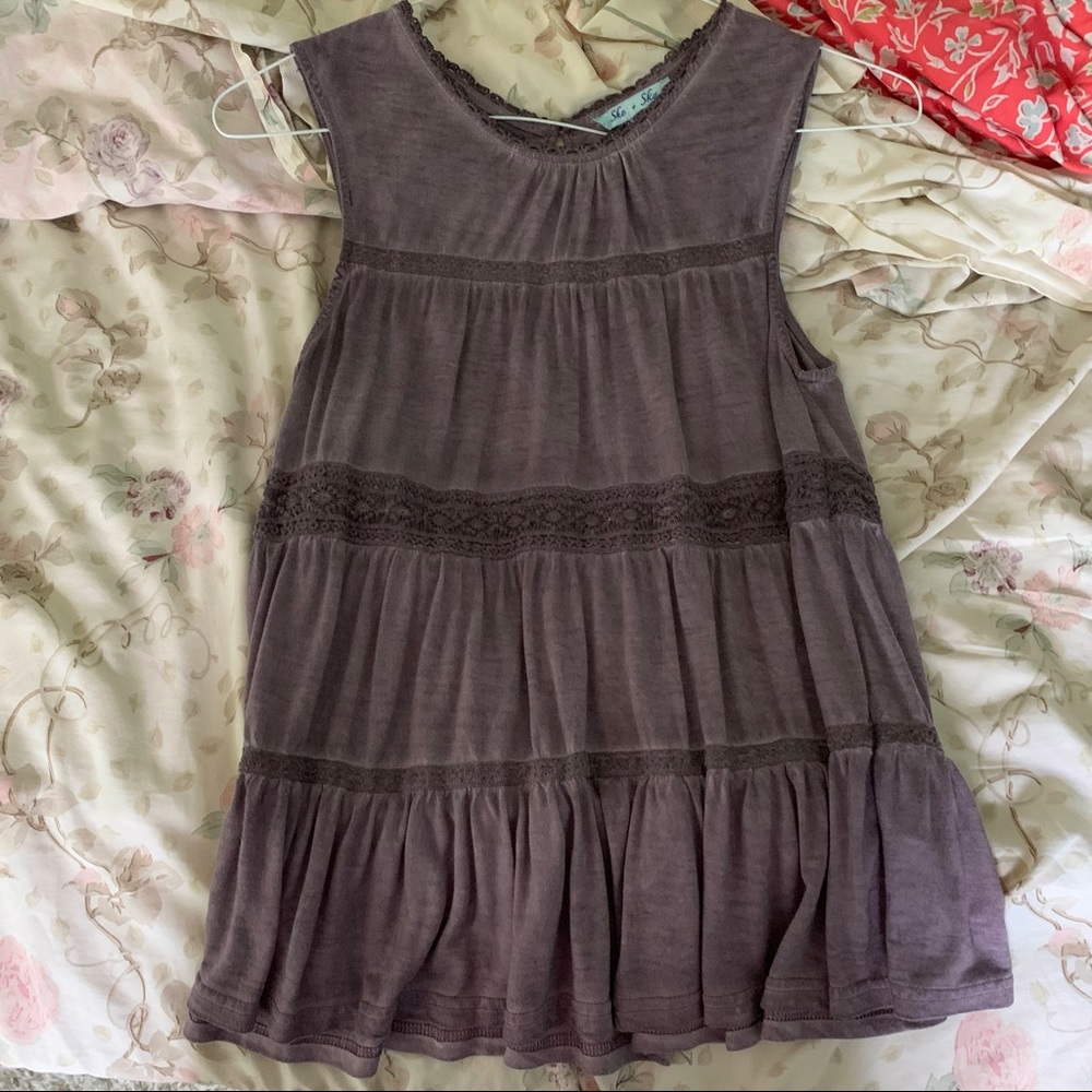 smoky purple tank